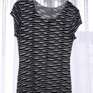 EUC black and white maxi dress